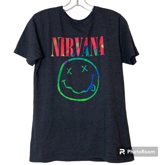 NIRVANA Tops - Nirvana T-Shirt Women Small Cotton Blend Short Sleeve Graphic Tee
